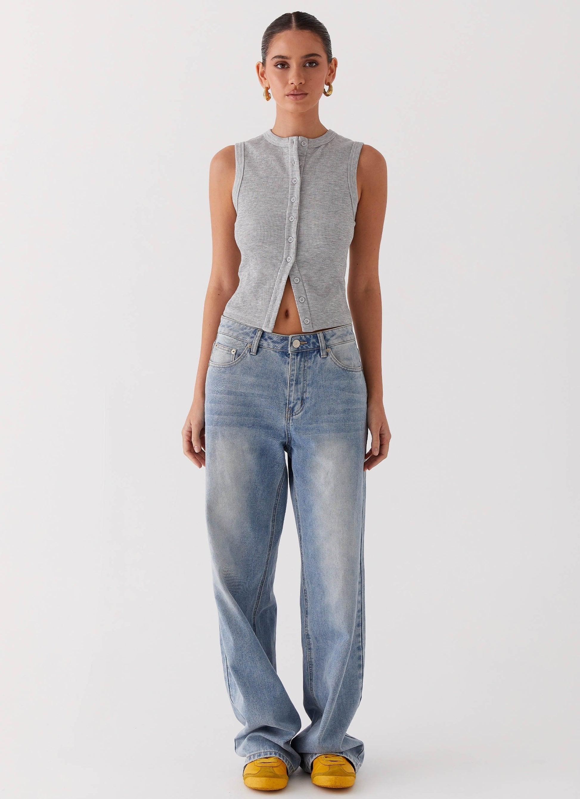 REVELLE™ - Blair Buttoned Knit Top